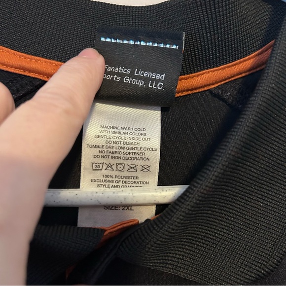 Mens Harley Davidson Mens Polo Shirt 2XL Short Sleeve 3-Button Black Orange Logo - Picture 4 of 8